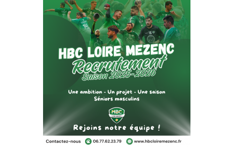 [ Recrutement Séniors Masculins ]